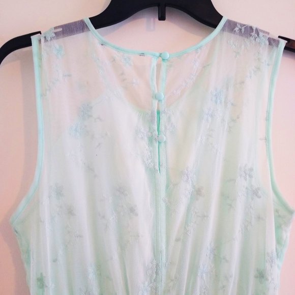 Aqua Lace Cocktail Dress - Picture 4 of 4